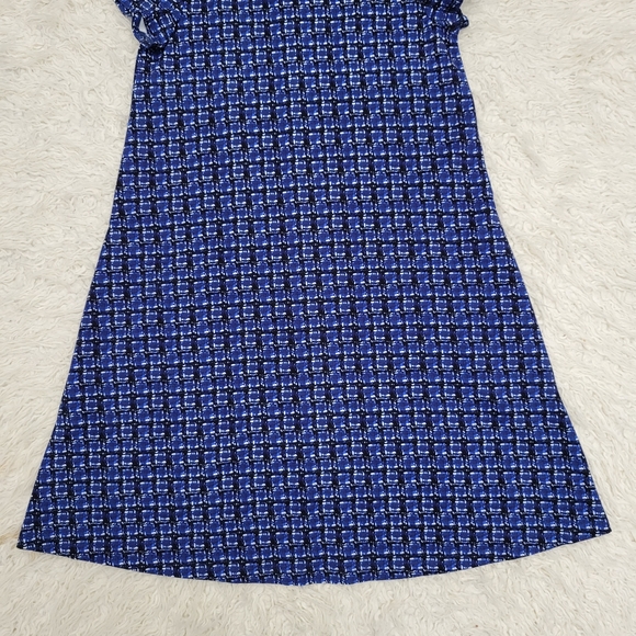 J Mclaughlin Swing Dress Blue Geoprint Sz Small - Picture 5 of 9